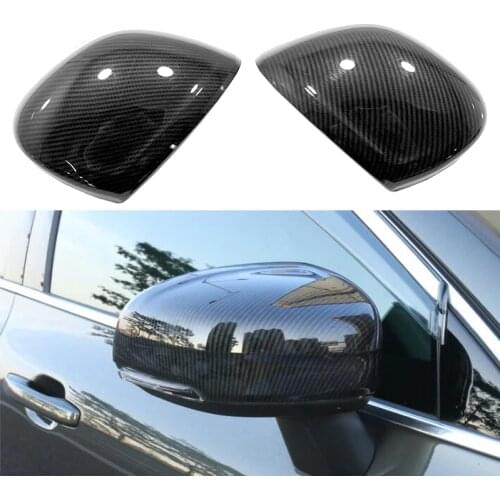 For VOLVO XC60 2018 2019 2020 ABS Chrome /Carbon fiber Look Rearview Side View Mirror Cover Trim Molding Car Styling