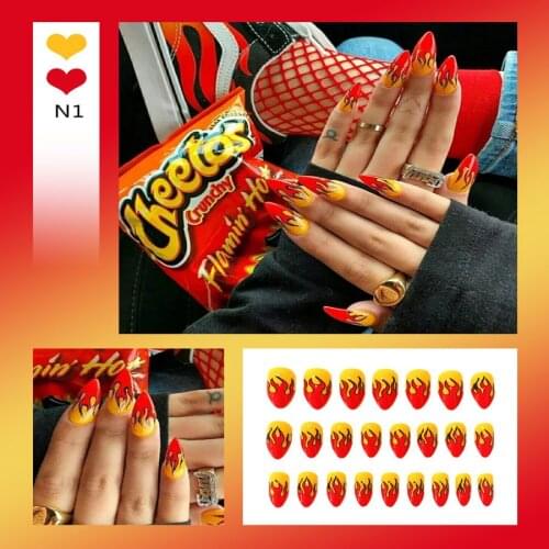 24pcs False Nail & 1 Nail Glue