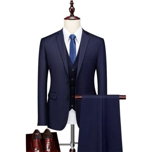 2021 new mens suit, fashion business leisure Korean slimming men suits, trend gentleman two-piece set Professional Formal Wear