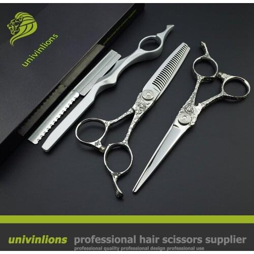 6" hairdressing japanese scissors engraved scissors hair sissors haircut hot shears barber kit professional pro hair clippers