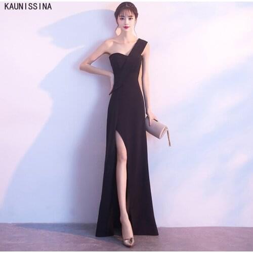 Sexy Evening Dresses Women Long Party Gown Strap One Shoulder Floor Length Celebrity Prom Dress vestidos de fiesta de noche
