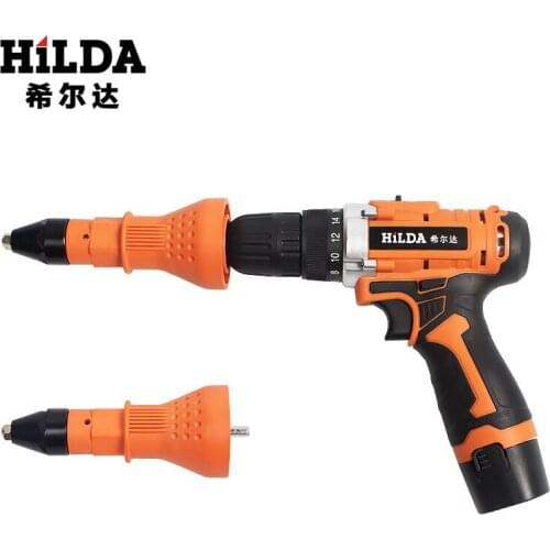 Factory direct sales power tools rivet nut gun riveting cordless riveting drill adapter electric riveting gun head accessories