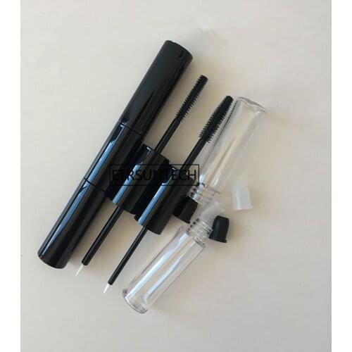 100pcs Empty Plastic Lip Gloss Tube,DIY Clear Double edge Eyeliner Package, Women Beauty Makeup Mascara Container F3723