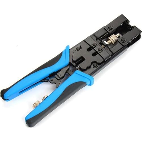 Adjustable BNC/RCA/F Coax Compression Connector Crimping Tool Wire Cutter for RG58 RG59 RG6 Waterproof Connectors