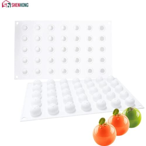 SHENHONG 35 Holes Ball Dessert Silicone Cake Mold For Baking Mould Mousse Pan Bakeware Chocolates Moule Pastry Decoration Tools