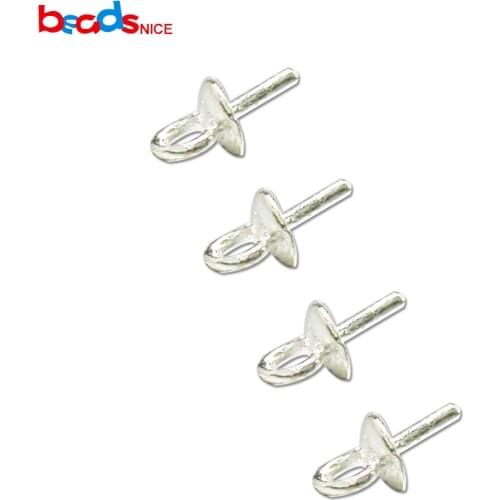 Beadsnice Silver 925 Bail Connectors hot sale Pendant Bail Connector Pendant Beads Cap for Crystal Bead ID28794