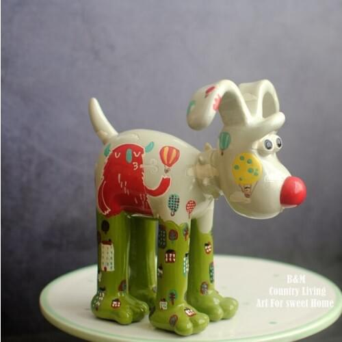 DALMATIAN STATUE DOG ART SCULPTURE CERAMIC CRAFTS HOME DECORATION OBJECTS ORNAMENT PORCELAIN ANIMAL FIGURINE DECOR R4200