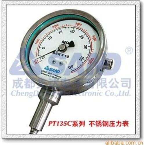 PT135B series pointer type high temperature melt pressure gauge (with 420mA pressure transmitter output)