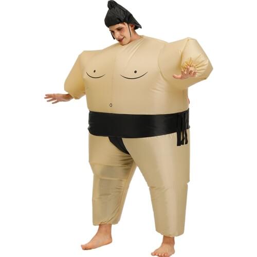 Carnival Cosplay Party Funny Sumo Inflatable Costume Halloween Costumes for Men Adult Purim Japanese Sumo Clothes for Christmas