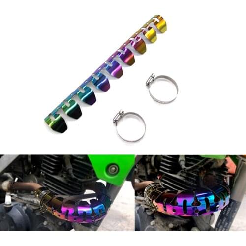 Motorcycle Exhaust Muffler Pipe Protection Heat Shield Cover Guard Aluminum For KTM/Honda/Yamaha/Harley Dirt Bike Accessories