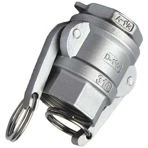 1-1/4" BSP Female x 1-1/4" BSP Female Thread 304 Stainless Steel D + A Type CamLock Fitting Pump Adapter Cam Groove Coupling