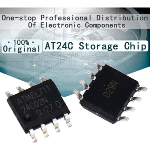 10/Pcs New and original AT24C02 AT24C04 AT24C08 AT24C16 AT24C32 AT24C64 AT24C128 AT24C256 AT24C512 SOP-8 Storage chip Memory IC