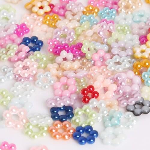 100pcs 7/9mm Five or Six Beads Plastic ABS Imitation Pearl Beads for DIY Jewelry Craft Scrapbook Decoration