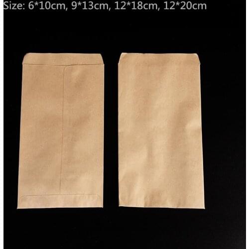 100pcs/lot-6*10cm Blank High Quality Kraft Paper Bag Seeds Storage Bags Handmade Soap Sample Gift bags 4 sizes options