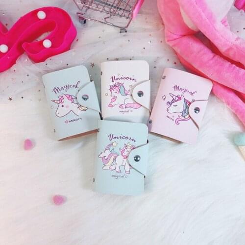 20 Bits ID Card Holder Unicorn Card Holder PU Leather Credit Card Wallet Fashion Card Bag Organizer Protector Cases