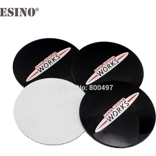 40 x Car Styling JCW 3D Metal Chrome Aluminium Alloy Wheel Center Cap Stickers Wheel Hub Cap Decals Emblems Badges Stickers