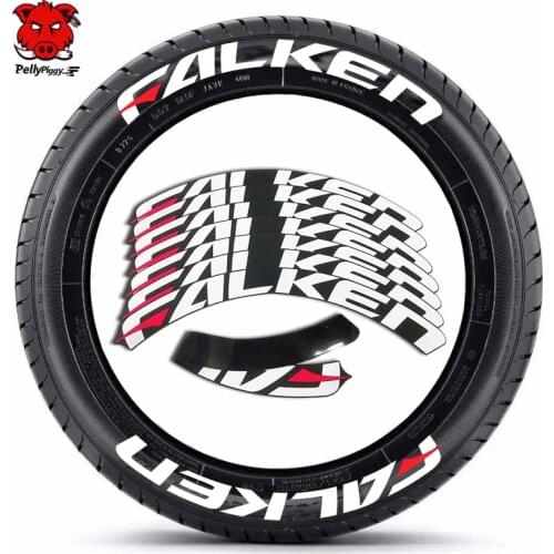 8pcs/lot Car Tire Decor Stickers Car Tuning Universal 3D Permanent PVC Joined Stickers Car Sticker for 4 Wheels Decals