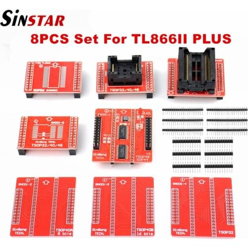 8pcs Original V3 TSOP48/40/32 socket SOP44 /56 adapter of XGecu TL866II Plus MiniPro TL866CS/A Tl866 USB Universal Programmer