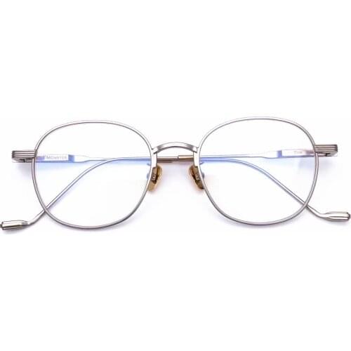 Belight Optical Vintage Square Round Korea Design Titanium Alloy Eyeglasses Frame Men Prescription Spectacle Glasses Tom
