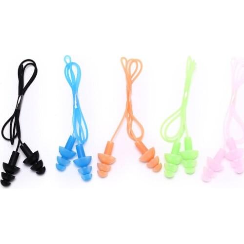 1Pcs Universal Soft Silicone Swimming Ear Plugs Earplugs Pool Accessories Water Sports Swim Ear Plug 5 Colors