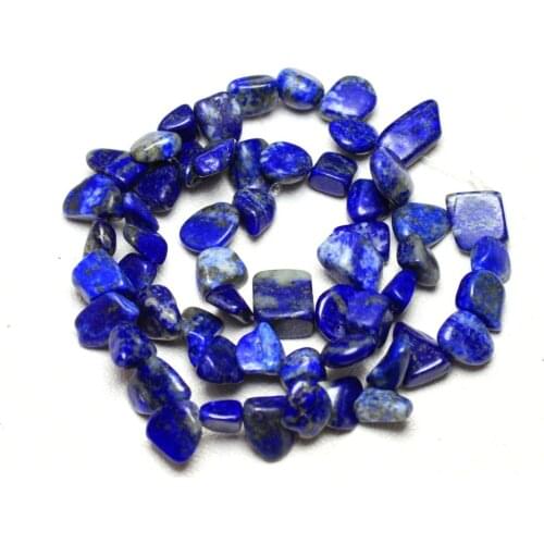 Wholesale 6-11 mm Natural Lapis Lazuli Stone Beads For Jewelry Making Irregular Side Hole DIY Bracelet Necklace Strand 15