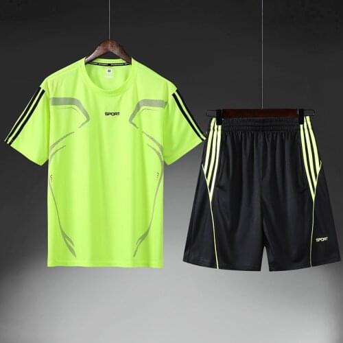 Summer Men Set T Shirt Men 100% Cotton Short Sleeve T-shirts Men Clothes Solid Color Brand New Casual Tracksuit Men T-shirt Suit