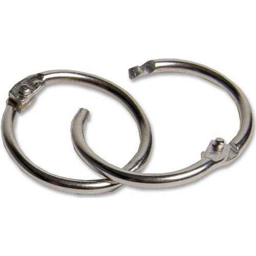 5Pcs 0.75 inches/20mm Loose Leaf Binder Rings, Nickel Plated Book Rings