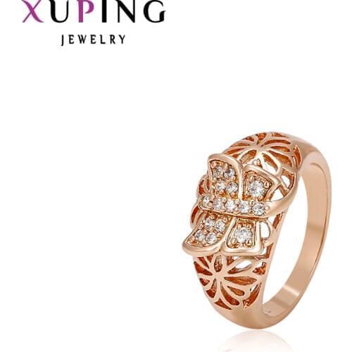 Xuping Fashion Ring High Quality Luxury Woman Gold Color Plated Perfect Ladies Engagement Valentines Day 11418