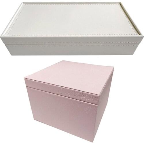 Packaging Pink leather Box Jewelry Display Charms Ring Bracelet Earring Gift Velvet Box Compatible with Europe Jewelry