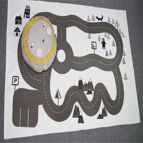 Nordic Printing Baby Forest Road Track Climbing Mats Toy Kids Toddler Blanket Cover Developing INS Carpet lapin Floor cushion