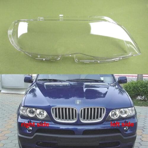 For BMW X5 E53 2004 2005 2006 2007 Front Headlamp Lamp Cover Transparent Lamp Plexiglass Headlights Cover Lamp Shell