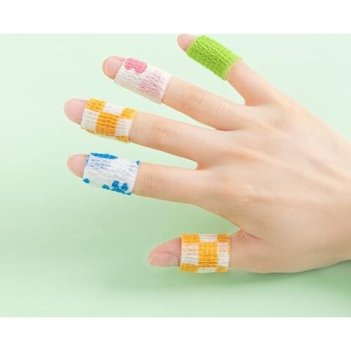 1pcs Non-woven Banded Fabric Tape Protect Knuckle Finger Band 25mm Candy Color Self Adhesive Waterproof for Writing F611