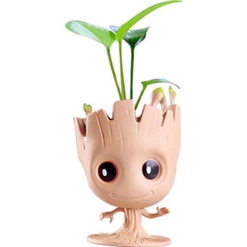 Marvel Guardians of The Galaxy Cute Tree Flowerpot Figures Model Toys Pen Container Gifts for Home Desk Decoration Gift