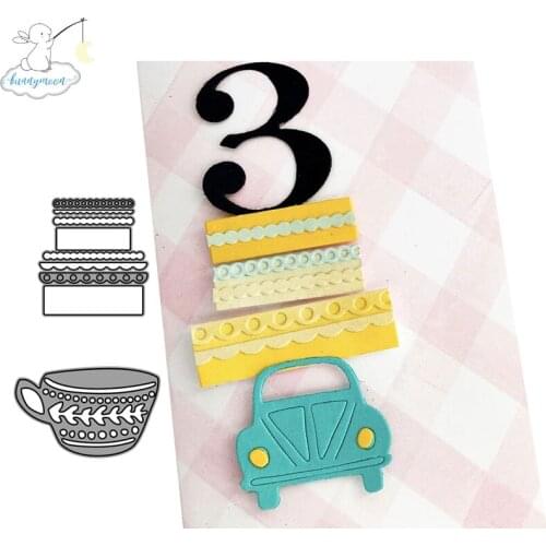CH Cup with Cake Metal Cutting Dies Stencils for DIY Scrapbooking/photo Album stamps Decorative Embossing DIY Paper Card