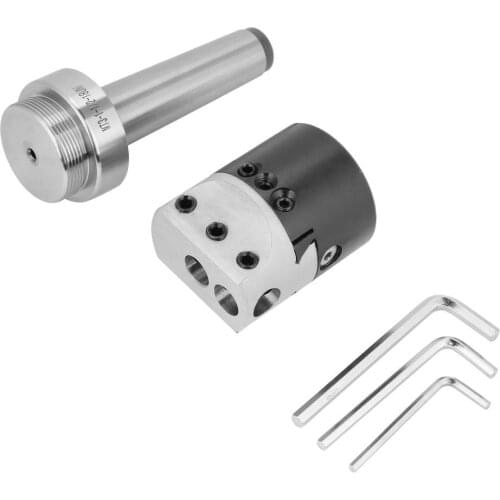 MT3-M12 Taper Collet Chuck Milling Arbor Adapter 2Inch Lathe Boring Head With 3pcs Hex Keys Machine Tools Set