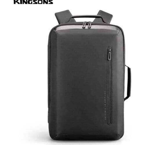 Kingsons 2020 New Men Backpack Business Travel Bag w/ USB Charging 15.6 inch laptop Backpack Fashion School Bag for Teenage Boys