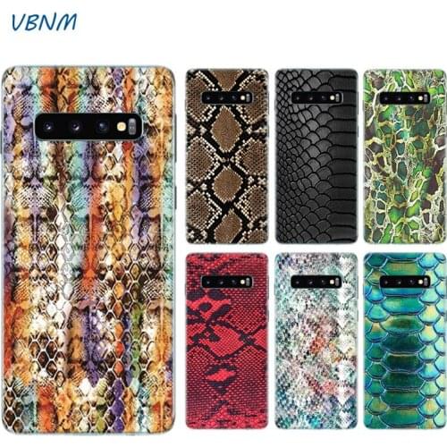 Snake Skin Art Soft TPU Case For Samsung Galaxy S8 S9 J4 J6 A8 A6 Plus + J8 A7 A9 2018 Note 10 Pro 9 8 S6 S7 Edge Cover