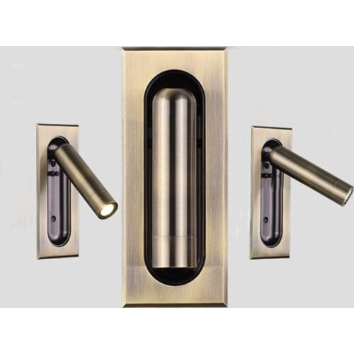 3W Wall Light Backlight Rotation Adjustable Wall Lamp Modern Iron Art Bedside Light Decoration Hotel Study Reading Sconce Lamp