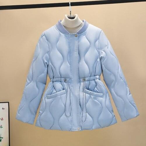 2021 New Winter Coat Womens Parkas Long Sleeve Warm Winter Jacket Coat Casual Cotton Padded Jacket Parka Outwear Plus Size