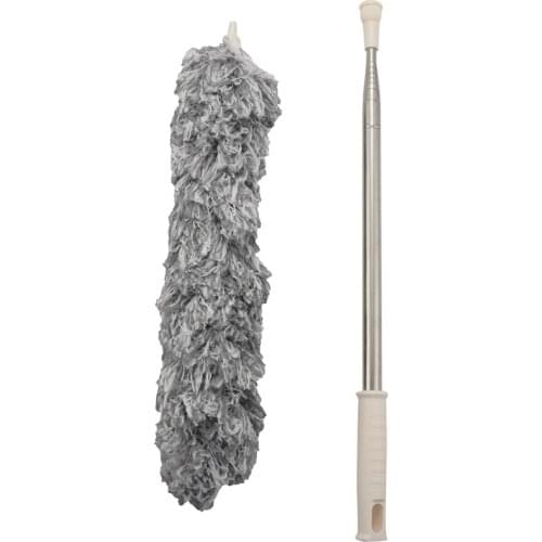 Minifiber Duster with Telescoping Extension Pole Non-Scratch, Bendable, Washable, Hypoallergenic, Lint Free Dusters for Cleaning