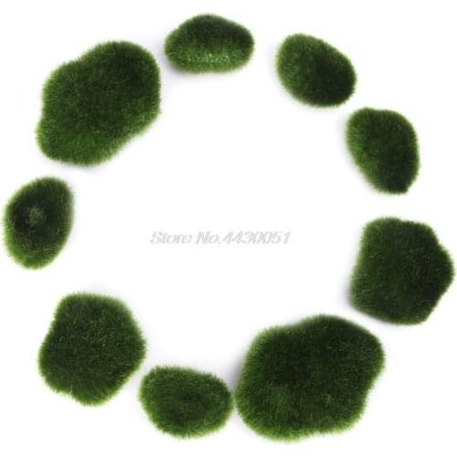 10Pcs Moss Balls Decorative Stone Artificial Simulation Garden Plant Vase Filler Dropshipping
