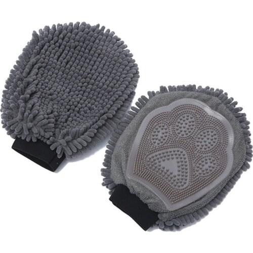 Dog Pet Grooming Glove Silicone Cats Brush Comb Deshedding Hair Gloves Dogs Bath Cleaning Supplies Animal Combs