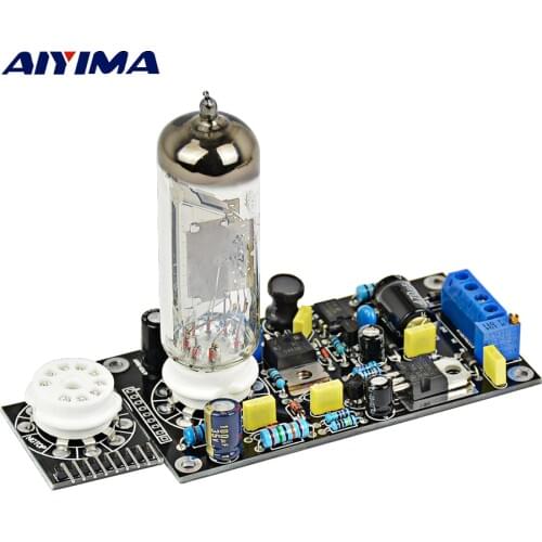 AIYIMA 6E2 Tube Preamplifier Board Vacuum Tube Drive Preamp DAC Audio LED Level Indicator Meter VU Low Voltage Magic Eye