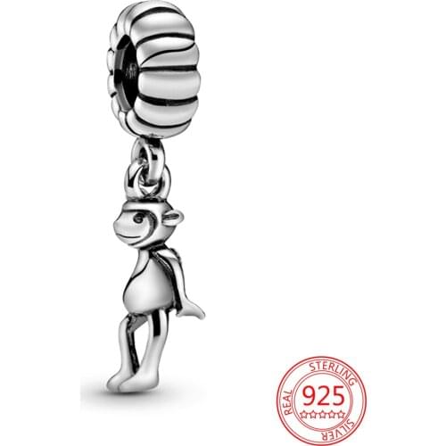 New 925 Sterling Silver Zodiac-Monkey Diy Pendant for Women Jewelry Gift Fit Original Pandora Bracelet Necklace Charms Dangles