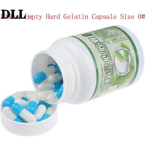 100Pcs/Bottle Empty Hard Gelatin Capsule Size 0# Gel Medicine Pill Vitamins Personal Health Care Pill Cases Splitters