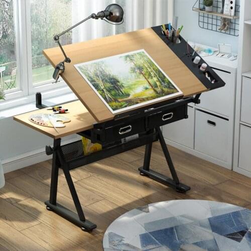 2021 New Portable Workbench Sketch Easel Stand Foldable Artist Art Supplie Home Office Adjustable Easel Designer Workbench HWC