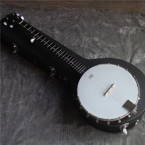 5 string banjo guitar, olpen style body, good quality, hardcase available