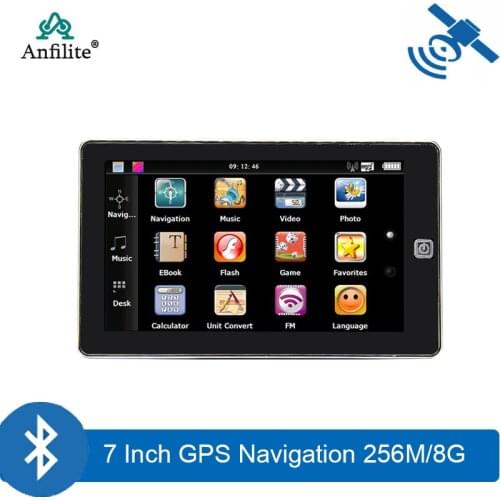 7 inch 800*480 capacitive screen truck bluetooth avin gps Navigation DDR 256M 8GB FM windows wince CE 6.0 vehicle car navigator