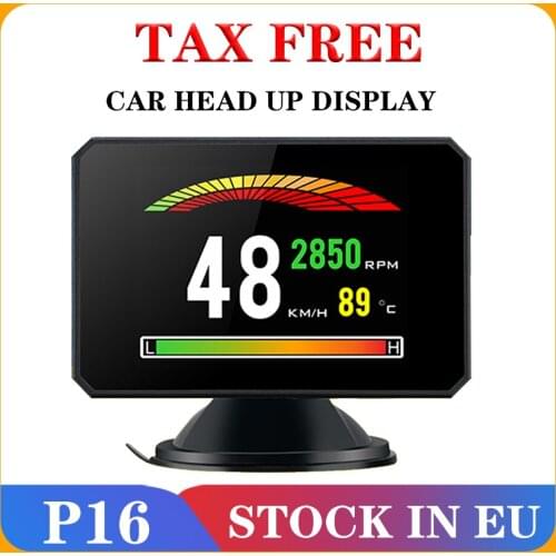 P16 OBDHUD Head Up Display Universal Car Hud OBD Plus GPS speedometer Windshield Projector On-board Automatic Computer
