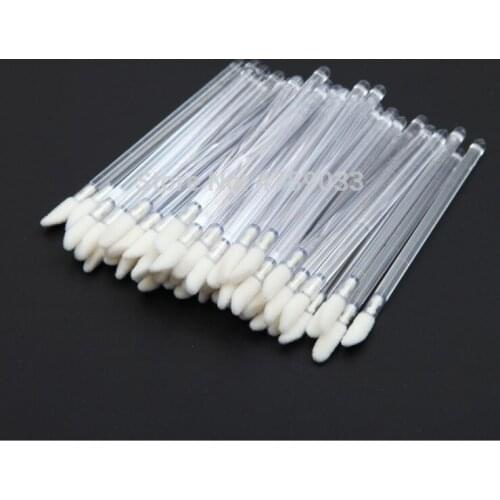 Free Shipping 1000pcs Disposable Transparent MakeUp Lip Brush Lipstick Gloss Wands Applicator Make Up Tool